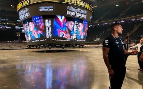 Joshua takes on Ruiz at Madison Square Garden - Credit: AP Photo/Barry Wilner