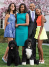 <p>It doesn't get much more picture perfect than the Obamas ... plus their dogs, Sunny and Bo. Here they all are in April 2015. </p>
