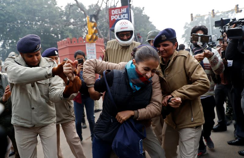 Protest against new citizenship law in Delhi