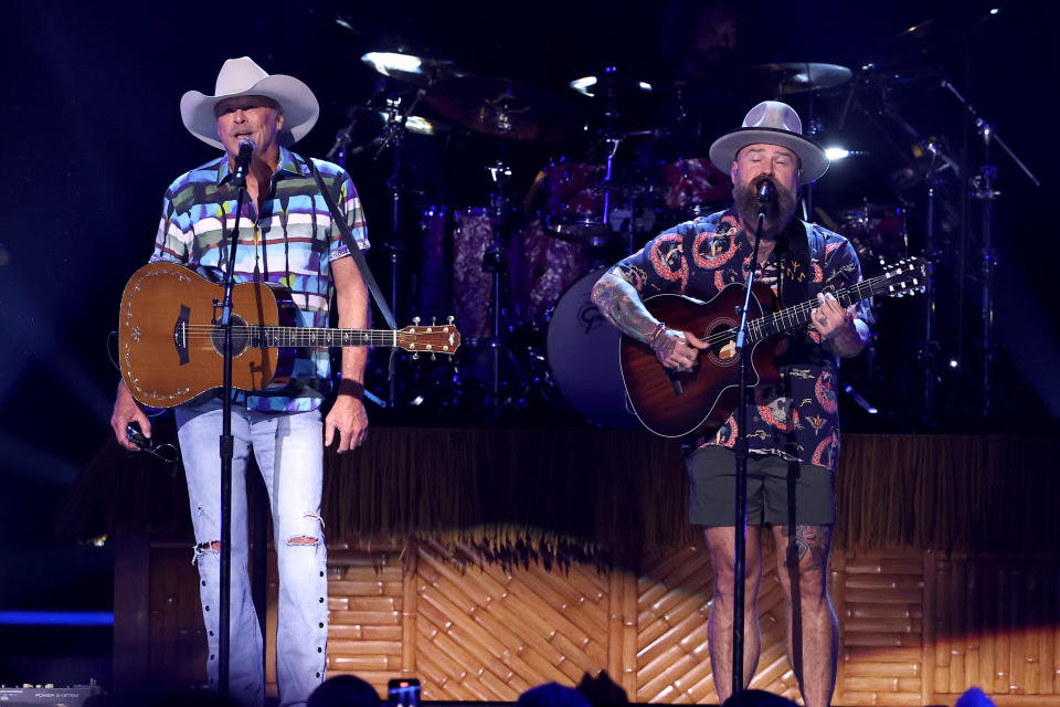 Alan Jackson performs with Zac Brown Band at CMA Awards