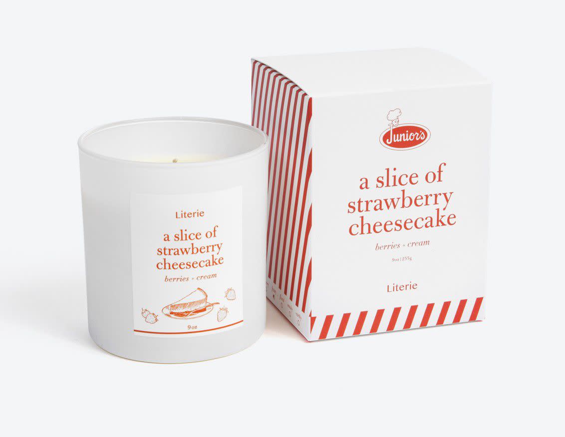 New York’s famous Junior’s Cheesecake has entered the scented candle market