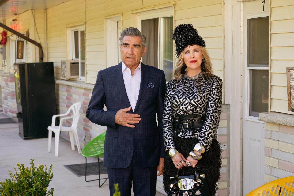 Eugene Levy and Catherine O'Hara in a scene from "Schitt's Creek."