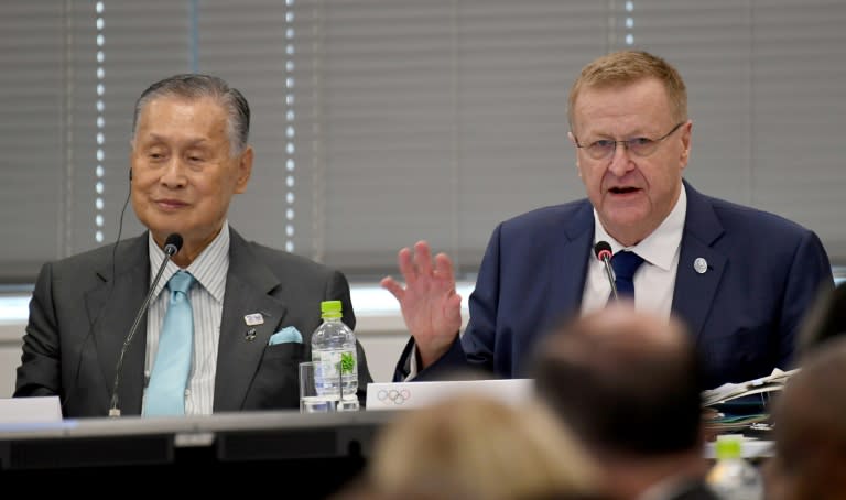 Tokyo 2020 coordination commission chairman John Coates (right) says significant progress has been made since the IOC ordered local organisers to keep costs below $20 billion