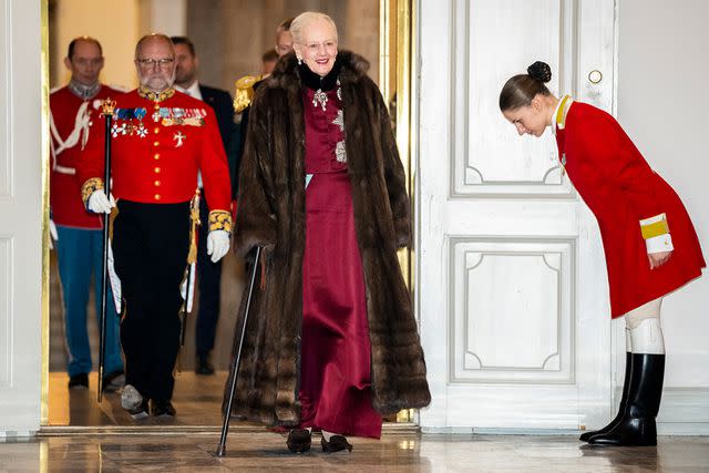 <p>IDA MARIE ODGAARD/Ritzau Scanpix/AFP via Getty Images</p> Queen Margrethe of Denmark on Jan. 3, 2024