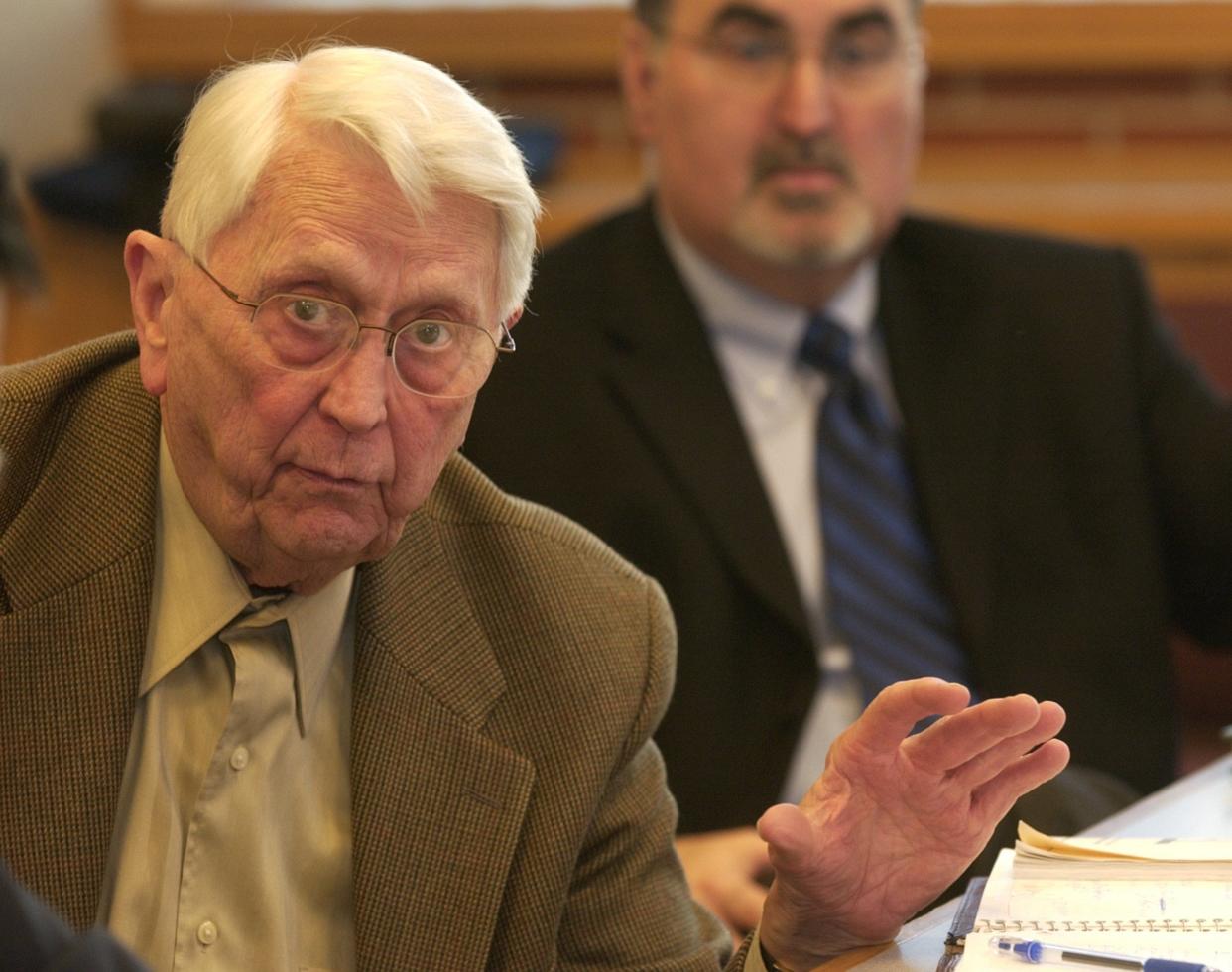 Edwin Peterson, retired Oregon Supreme Court Chief Justice, participates in 2005 on a task force examining how racial and ethnic minorities are treated by the justice system.