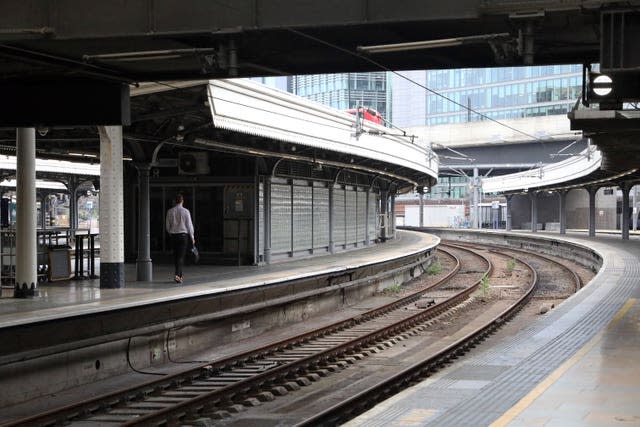 Empty rail tracks