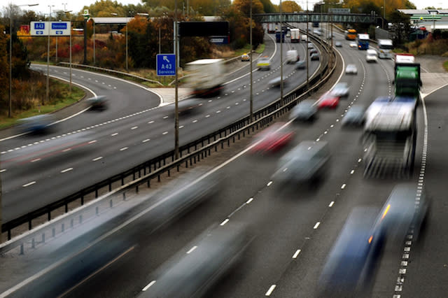 File photo dated 26/10/09 of traffic on a motorway. The introduction of tougher punishments for the most serious speeding offences has been welcomed by motoring groups.