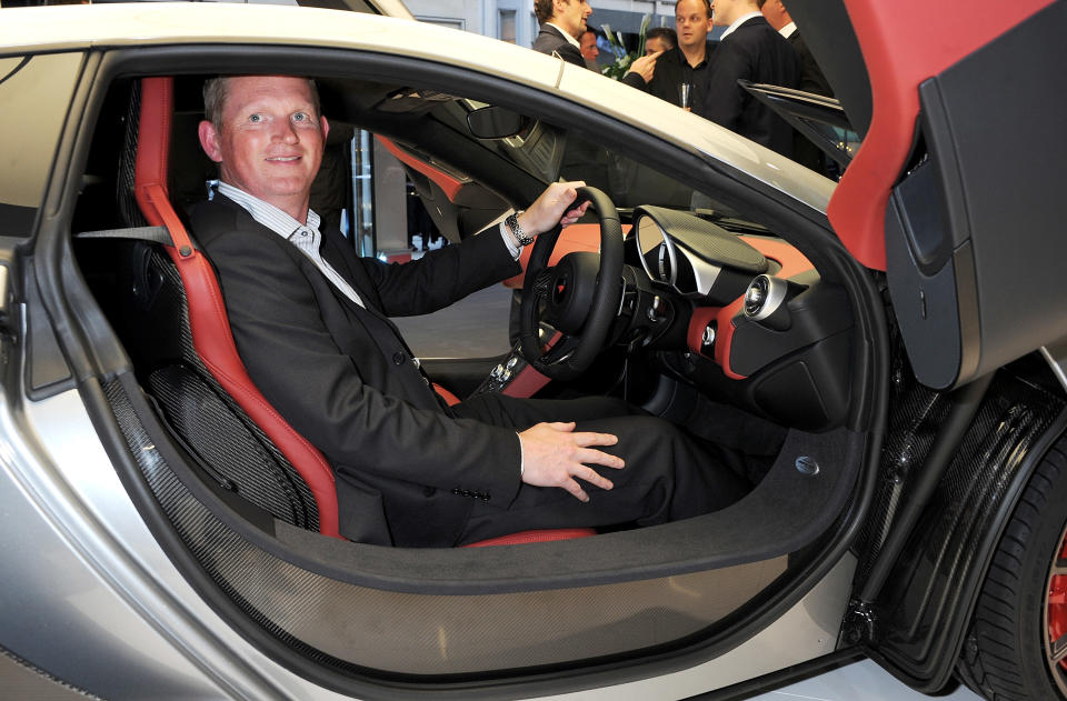 LONDON, ENGLAND - JUNE 21:  (EMBARGOED FOR PUBLICATION IN UK TABLOID NEWSPAPERS UNTIL 48 HOURS AFTER CREATE DATE AND TIME. MANDATORY CREDIT PHOTO BY DAVE M. BENETT/GETTY IMAGES REQUIRED)  Max Halliwell attends the opening of McLaren London's first UK showroom at One Hyde Park on June 21, 2011 in London, England.  (Photo by Dave M. Benett/Getty Images)