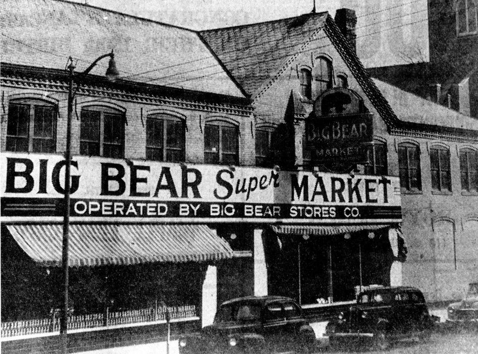 The Big Bear Super Market at 230 N. Columbus St. opened March 5, 1940. This photo appeared in the E-G June 3, 1950 on its 10th anniversary.