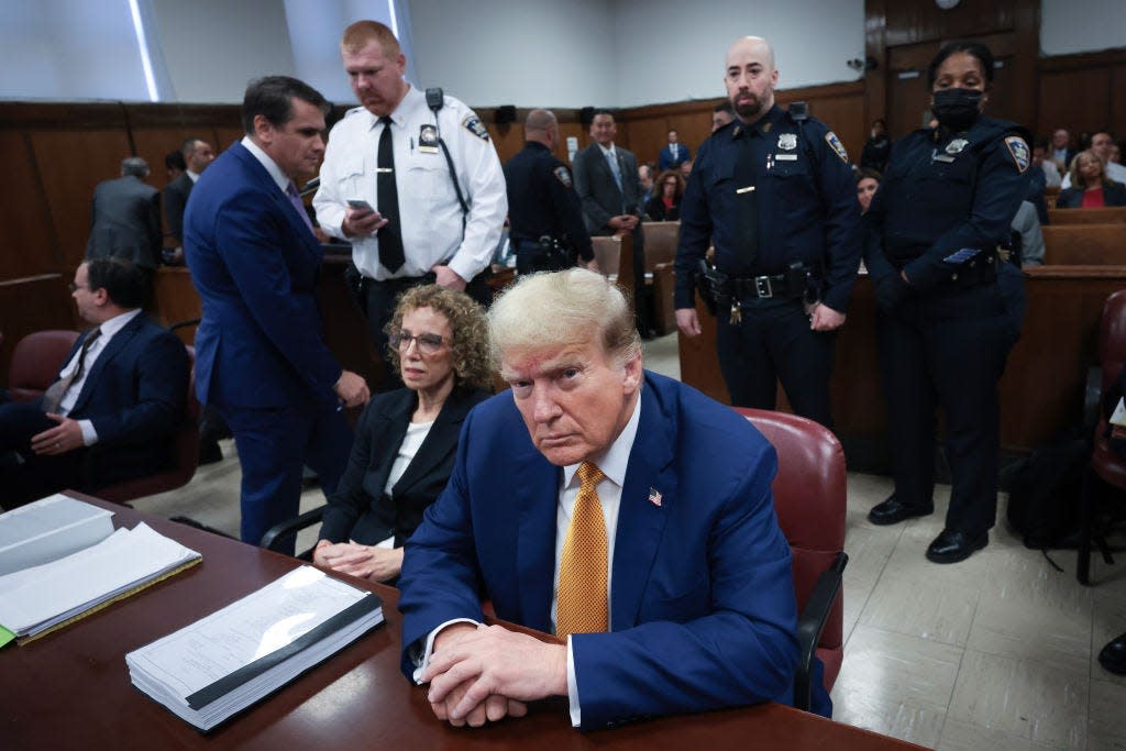 Donald Trump at his New York criminal hush-money trial.
