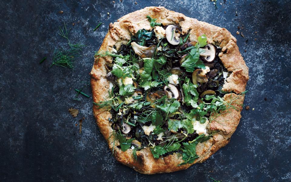 Swiss Chard and Mushroom Galette