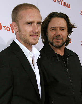 Ben Foster and Russell Crowe at the Los Angeles premiere of Lionsgate Films' 3:10 to Yuma