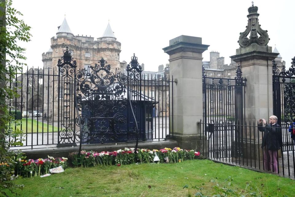 The Palace of Holyroodhouse, where the Queen will lie in rest for one day (PA)