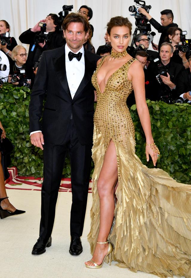 Irina Shayk Wears Custom Burberry to Met Gala Without Bradley Cooper