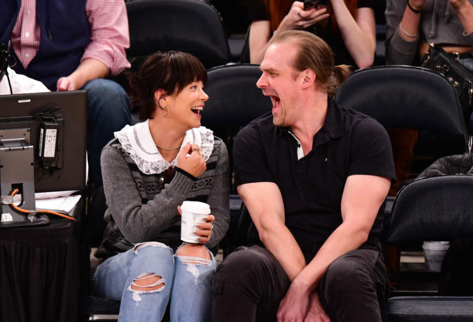 david at a game with his wife