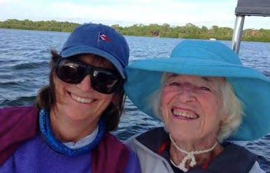 Sydney B. Crampton and her 93 year old mother Sydney Buffum of the Manasota Beach Club.