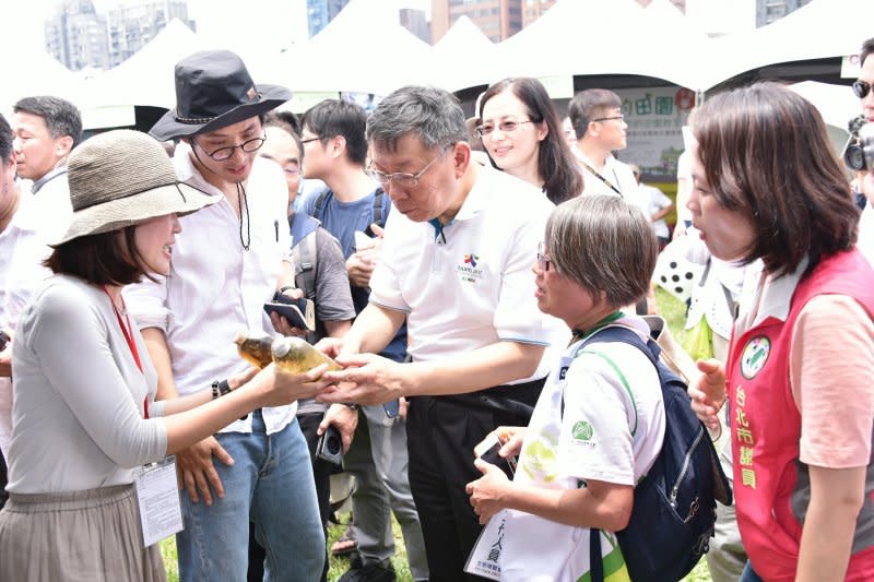 台北市長柯文哲出席台北生態博覽會。(圖取自台北市政府)