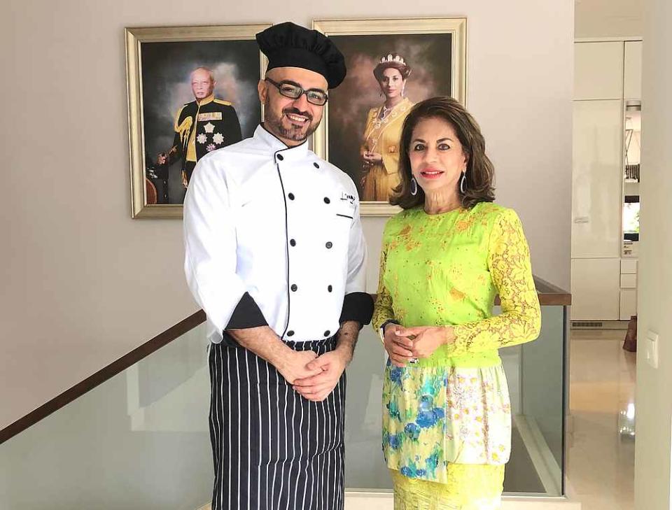 Tuanku Sultanah Kalsom Abdullah (right), a major influence in Chef Hossein Karimi's career. — Picture courtesy of Chef Hossein Karimi