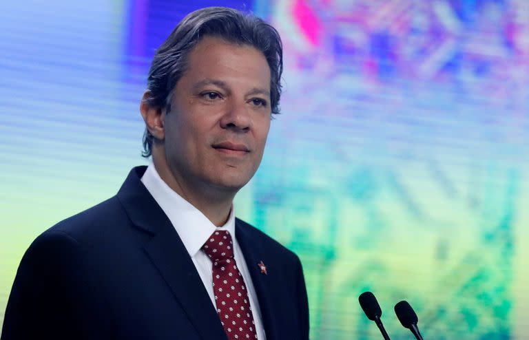 Fernando Haddad, el candidato del PT que más subió en los sondeos tras la salida de Lula de la fórmula, vetado por la Justicia