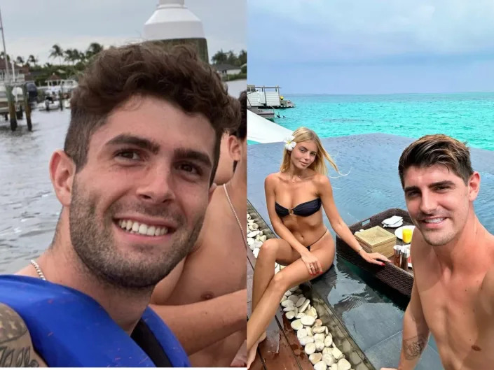 christian pulisic and thibaut courtois on vacation