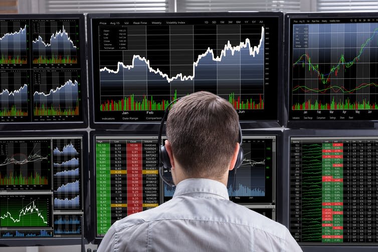 <span class="caption">The complex world of financial trading.</span> <span class="attribution"><a class="link " href="https://www.shutterstock.com/image-photo/side-view-young-male-stock-market-1005701764" rel="nofollow noopener" target="_blank" data-ylk="slk:Andrey_Popov / Shutterstock;elm:context_link;itc:0;sec:content-canvas">Andrey_Popov / Shutterstock</a></span>