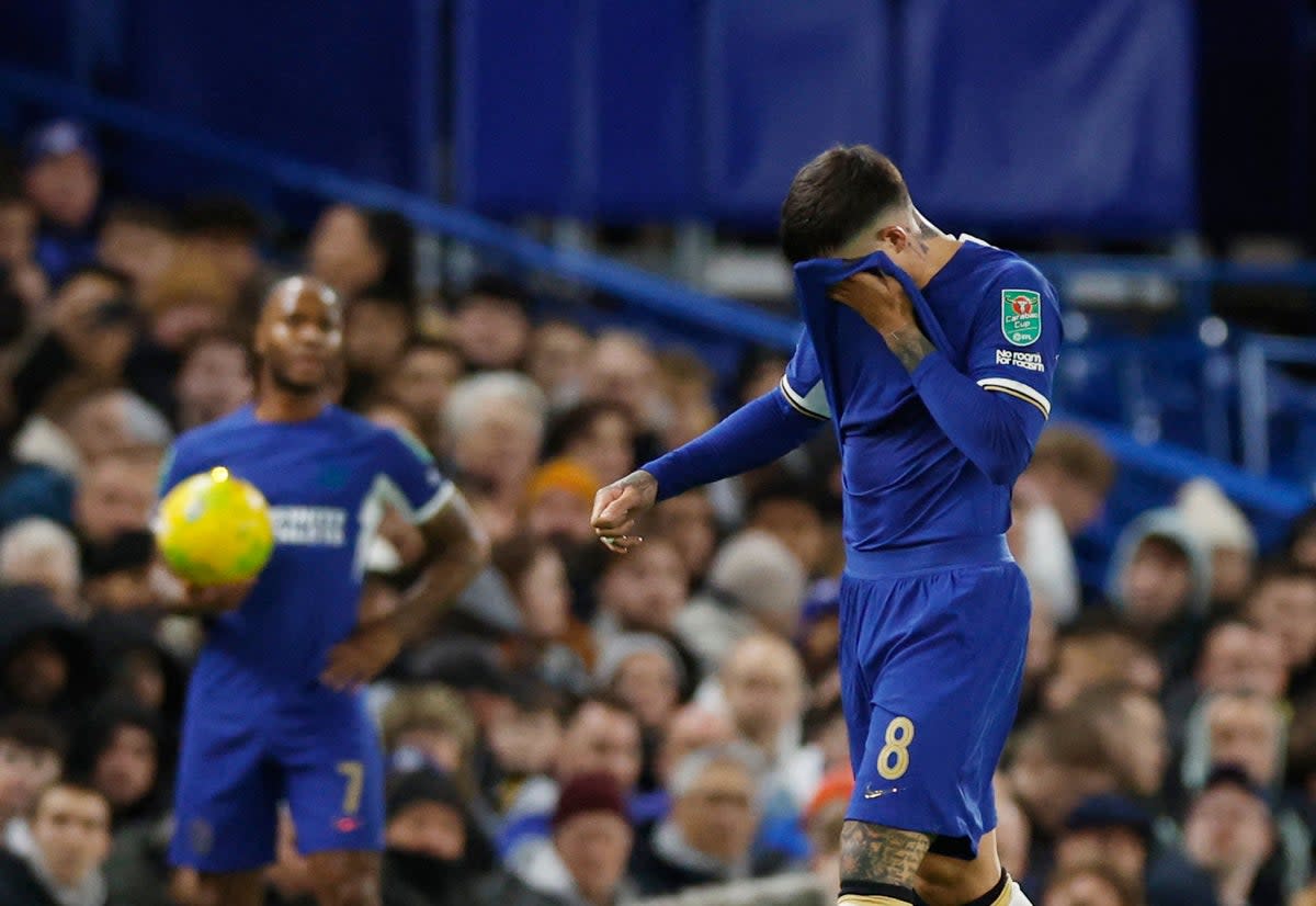 Subbed off: Enzo Fernandez (Action Images via Reuters)