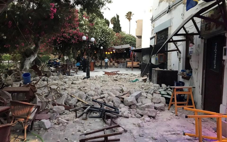 Damage caused by a quake in Kos - Credit: Reuters
