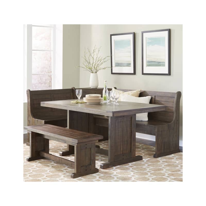 Villepinte 4-Piece Solid Wood Breakfast Nook Dining Set