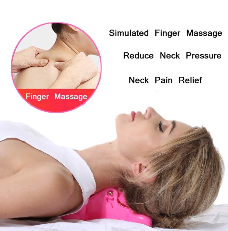 Cervical Pillow Neck and Head Pain Relief Back Massage Traction Device. (Photo: Amazon)