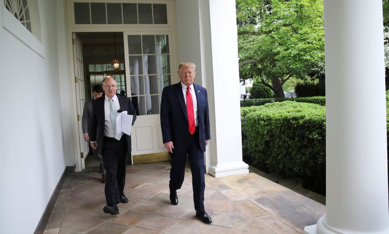 U.S. President Trump talks with Reuters in interview at the White House in Washington