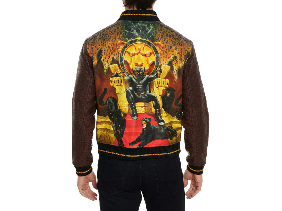 Robert Graham x Marvel Panther Throne Leather Jacket