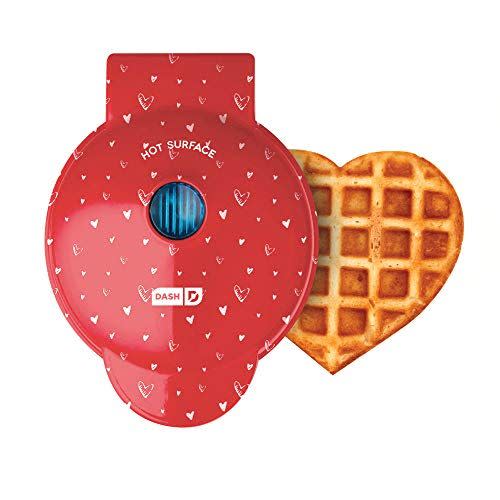 3) Dash Red Heart Waffle Maker