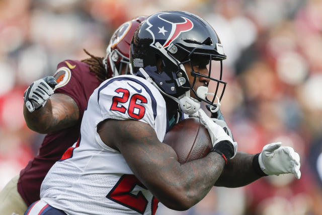 Houston Texans running back Lamar Miller during an NFL football