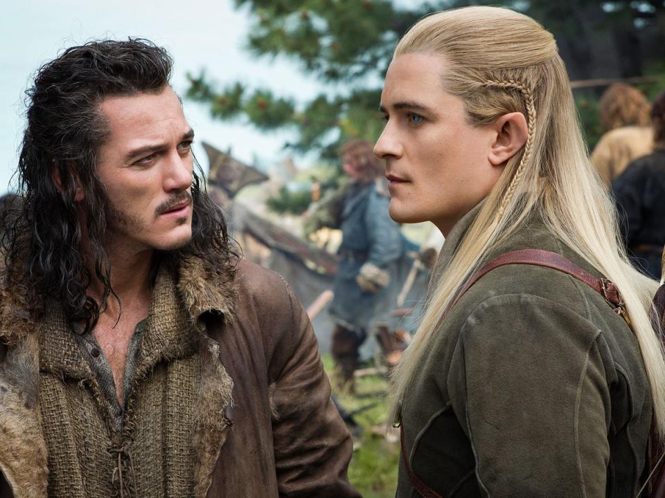 Quiet empathy: Luke Evans as Bard the Bowman and Orlando Bloom as Legolas in Peter Jackson’s ‘The Hobbit’ (Warner Bros. Entertainment)