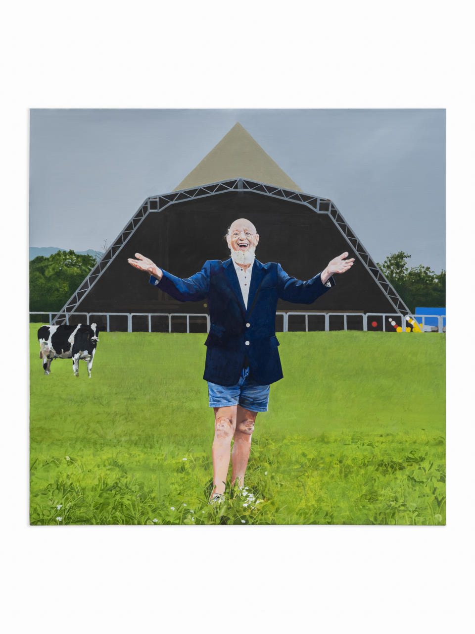 Michael Eavis at Glastonbury by Peter Blake, 2022 (Damian Griffiths, image courtesy of Waddington Custot/PA)