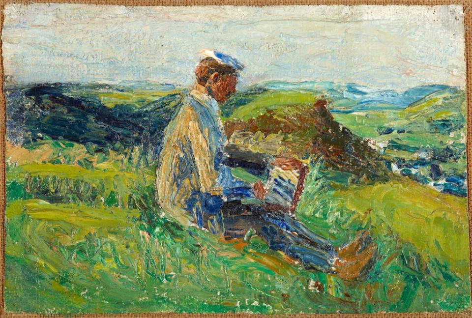 Kandinsky painting landscapes: Münter, 1903 (VG Bild-Kunst, Bonn 2020)