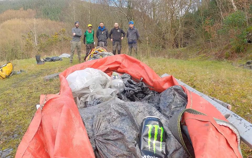 Anthony Taylor and fellow volunteers have removed graffiti and hauled sacks full of rubbish from the mine