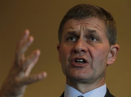 FILE PHOTO: Erik Solheim speaks during an interview in Jakarta October 25, 2010. REUTERS/Crack Palinggi