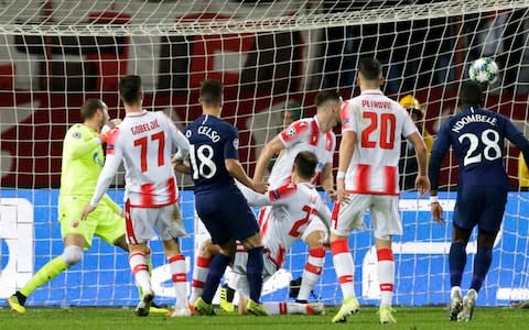 Tottenham Hotspur's Giovani Lo Celso scored the first after a chaotic scramble - Credit: EPA-EFE/REX