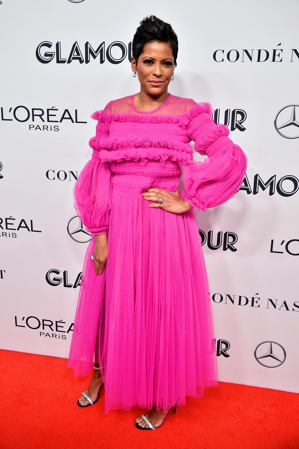 Tamron Hall wearing Molly Goddard