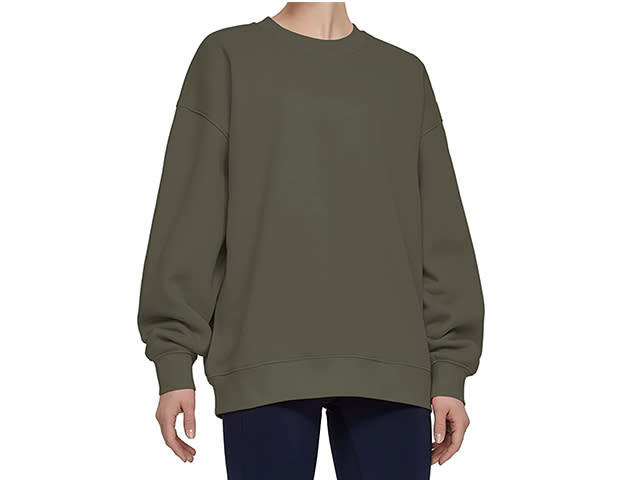 My absolute fav $25 sweatshirt is back in stock and a total dupe of the lululemon  softstreme one. I might like this one even better. It�