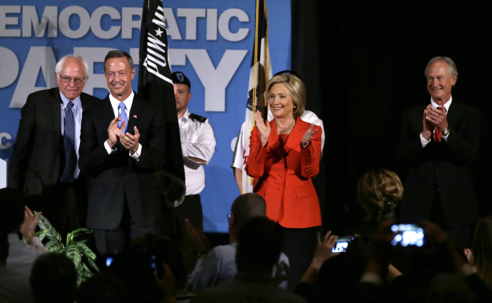 hillary clinton o'malley bernie sanders