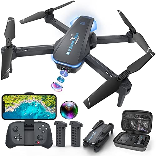 Drone with 1080P Camera for Adults and Kids, Foldable FPV Remote Control Quadcopter with Voice…