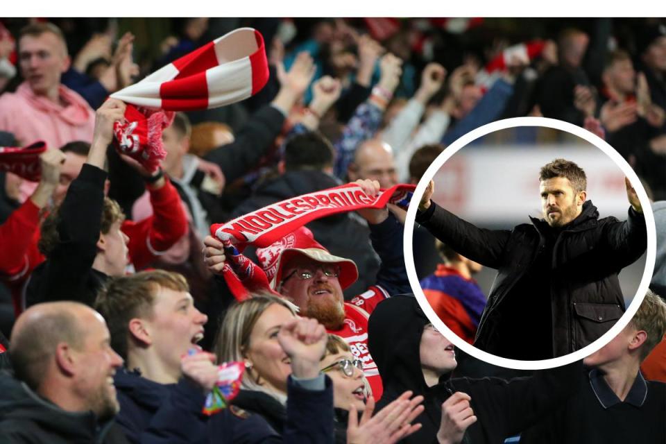 Michael Carrick hailed the Boro fans for their support this season <i>(Image: Tom Banks)</i>