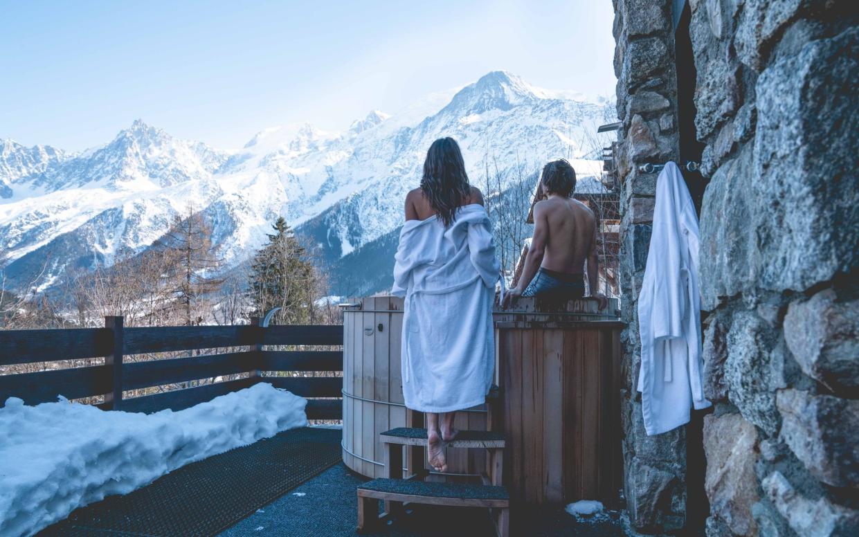 You can skip the slopes and hit the hot tub in Chamonix