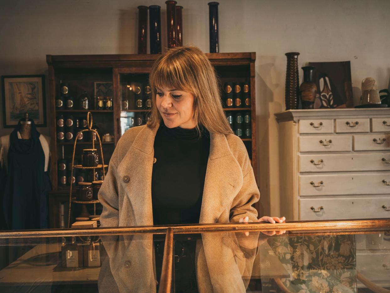 <span>Madeleine Aggeler at the Goodwood furniture store.</span><span>Photograph: Greg Kahn/The Guardian</span>