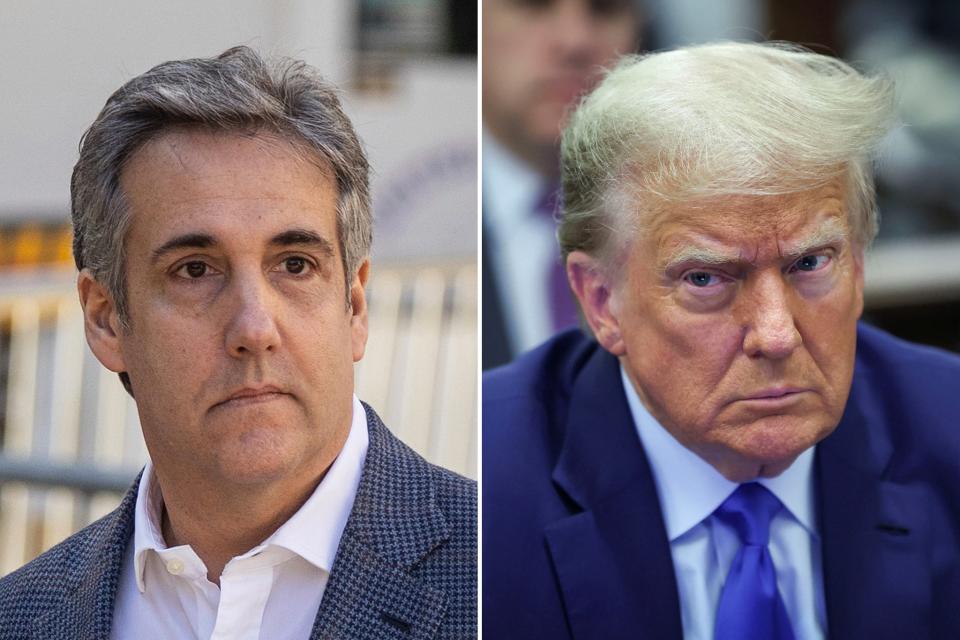 Michael Cohen and Donald Trump (AP/Reuters)