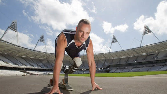 Oscar Pistorius, a runner with two artificial legs below the knees, won the right to compete in the London 2012 Olympic Games.