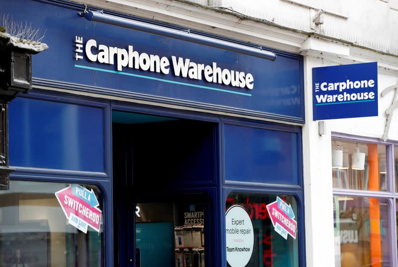 FILE PHOTO: A Carphone Warhouse store in Windsor is pictured after they announced 2,900 job losses