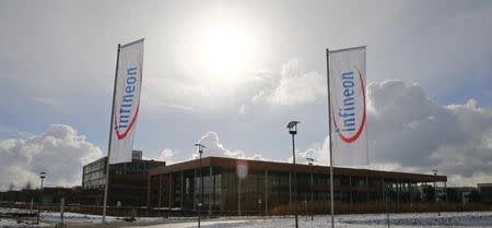 The headquarters of German semiconductor manufacturer Infineon are pictured in Neubiberg near Munich, January 28, 2014. REUTERS/Michael Dalder